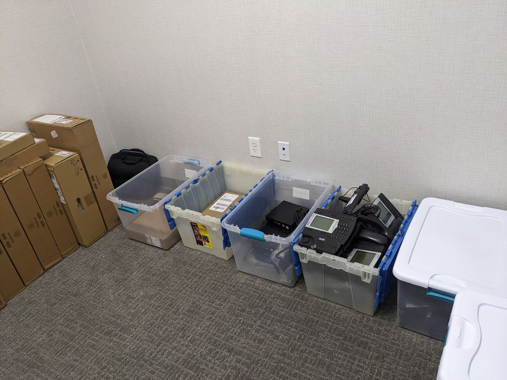 Hardware in bins