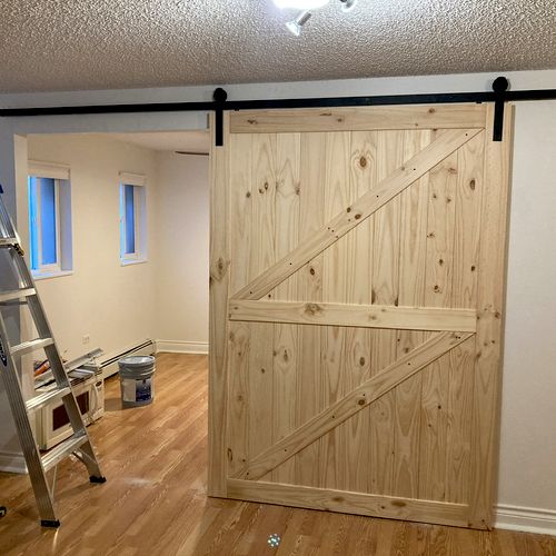 A barn door that I had installed in an apartment. 