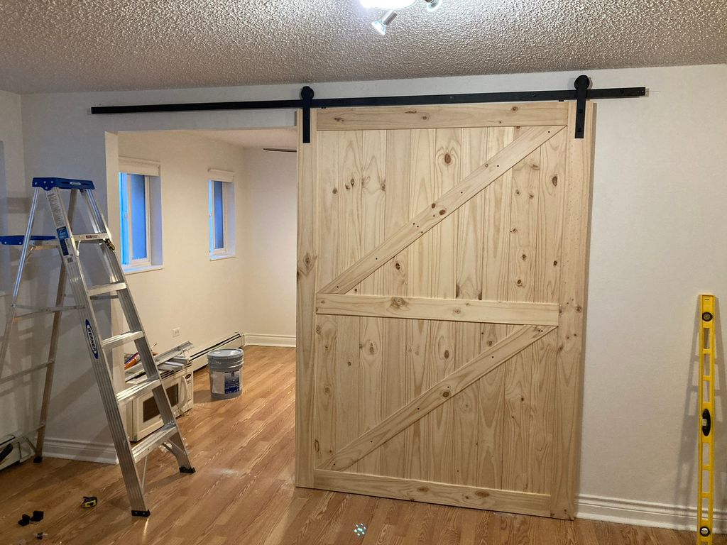 A barn door that I had installed in an apartment. 