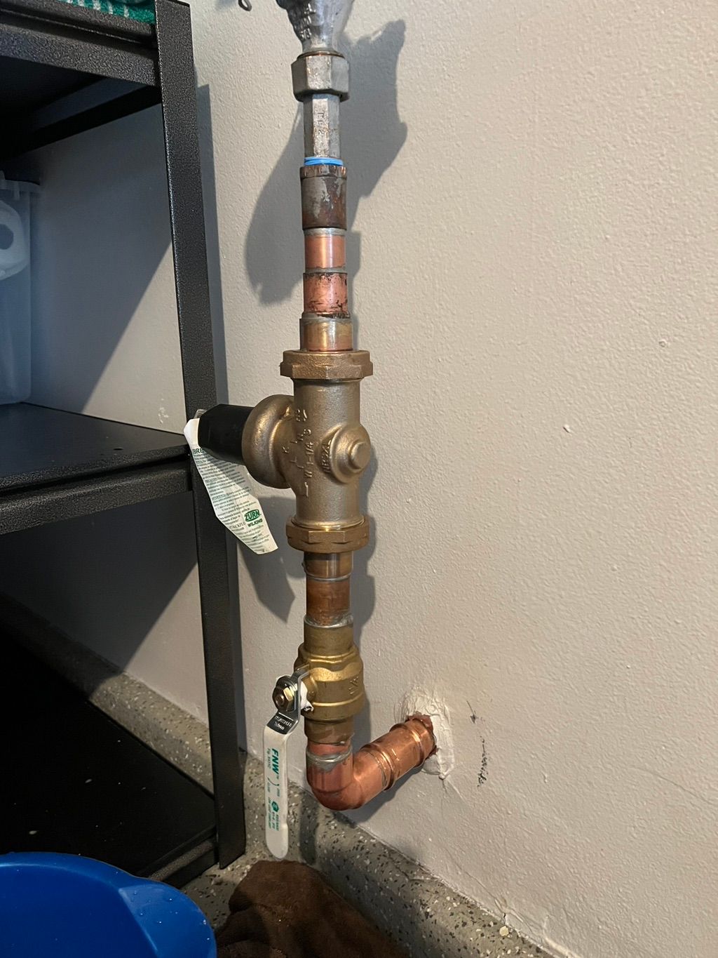 New main shut off valve and regulator