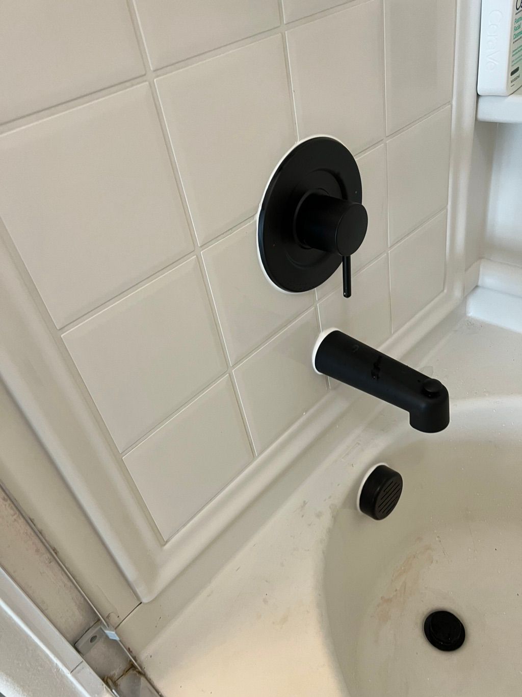 New shower trim and caulking 