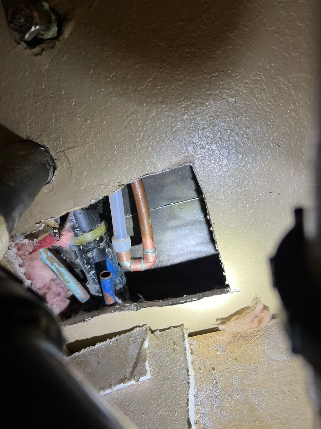 Slab leak/re route 