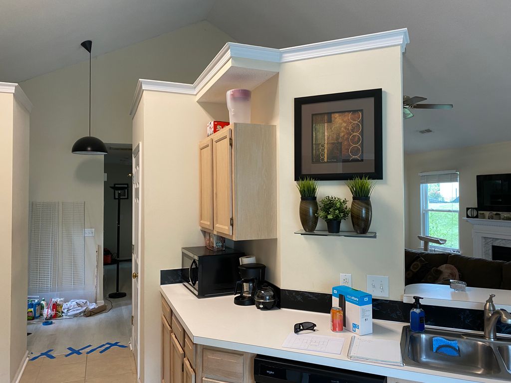 BEFORE: Kitchen with Full Height Island