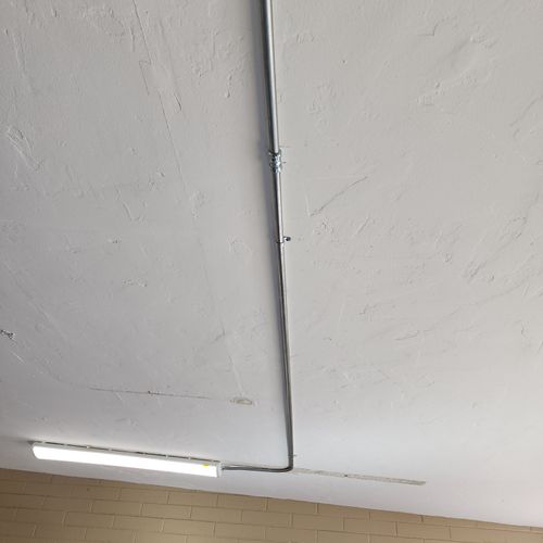 installing switch to lights with conduit