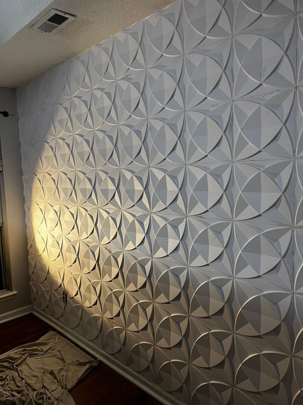 3d accent wall installation 