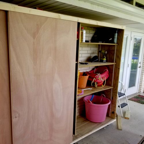 Outside Cabinet for Storage