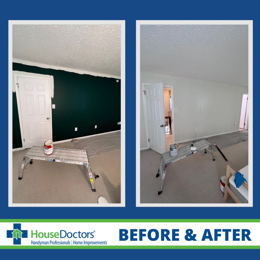 Before and After of an interior painting project