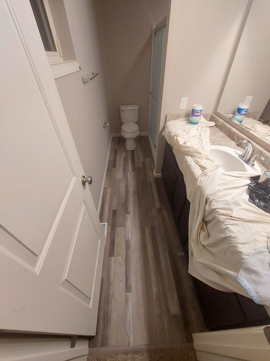 Subfloor Leveling, Toilet, Flange Repair, and Floo