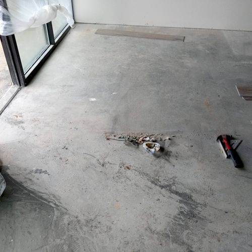 concrete floors in commercial building prior to la
