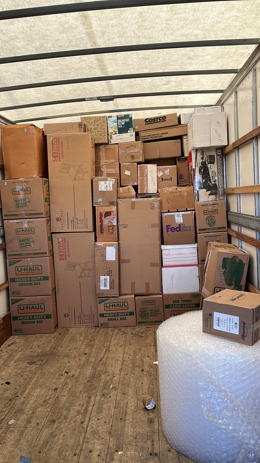 Pro tip: load boxes first then furniture!