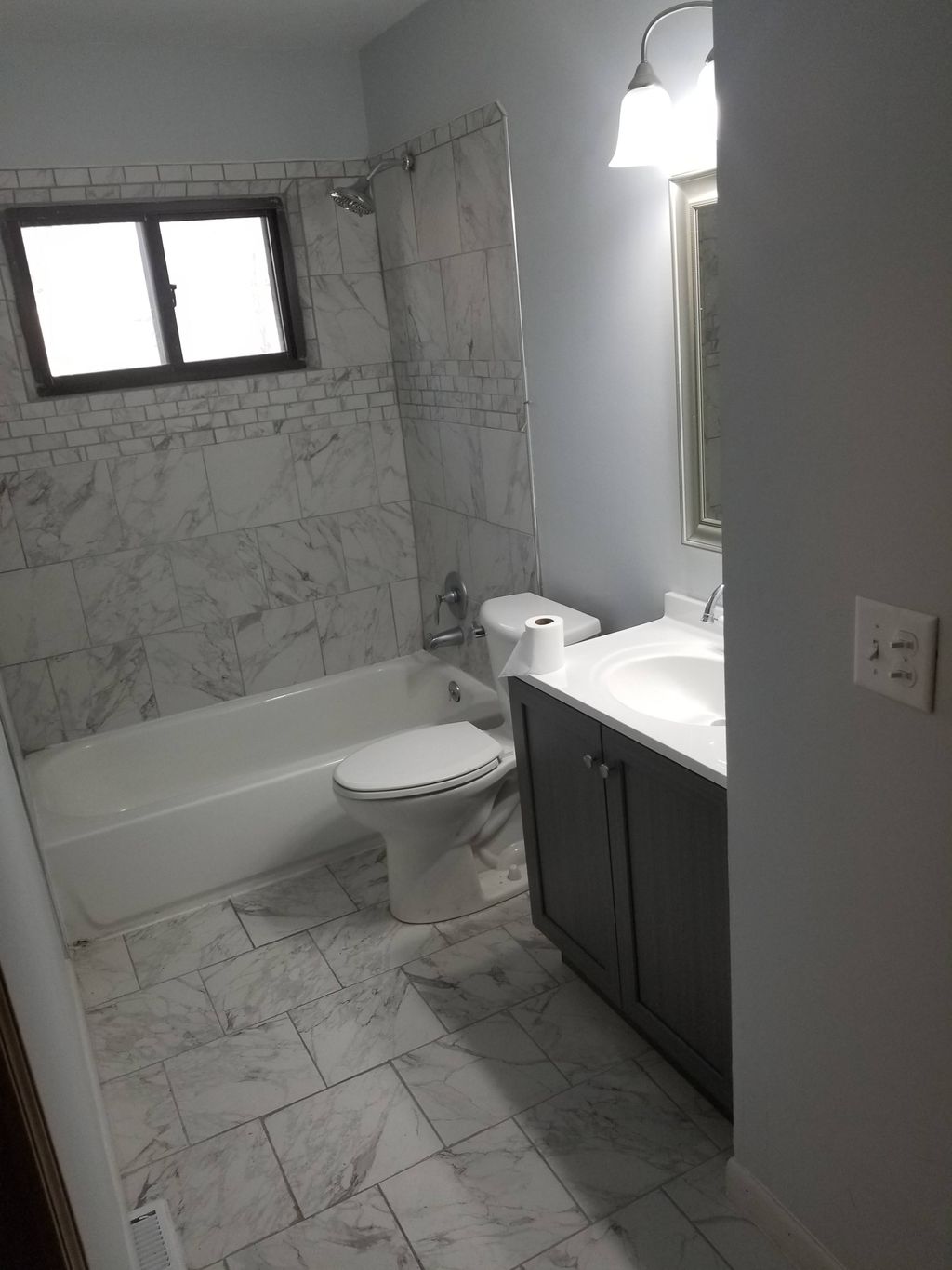 Light Fixture and Vanity Install, Painting, Hung M