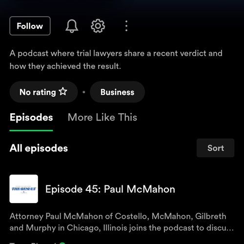Recent Verdict featured on a Podcast
