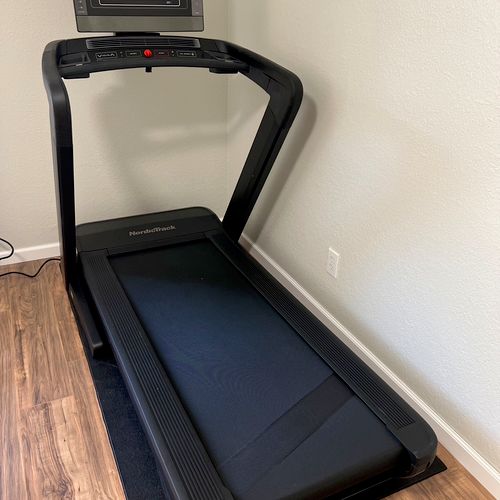 Moved new NordicTrack treadmill from garage to ups