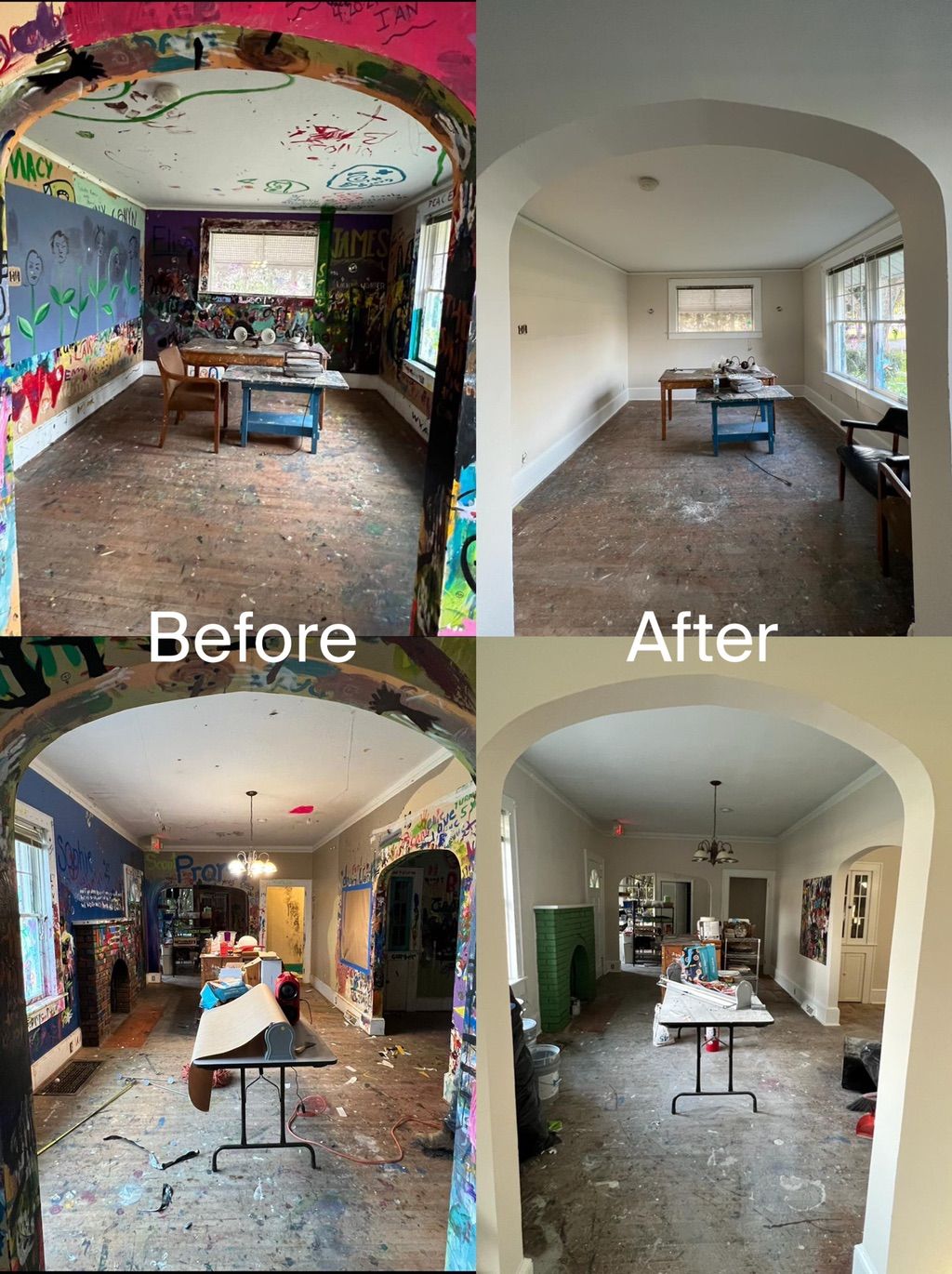 We recently did this job at a Art studio and here 