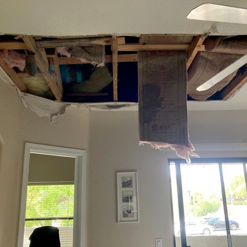 Part of my ceiling collapsed due to a water leak a