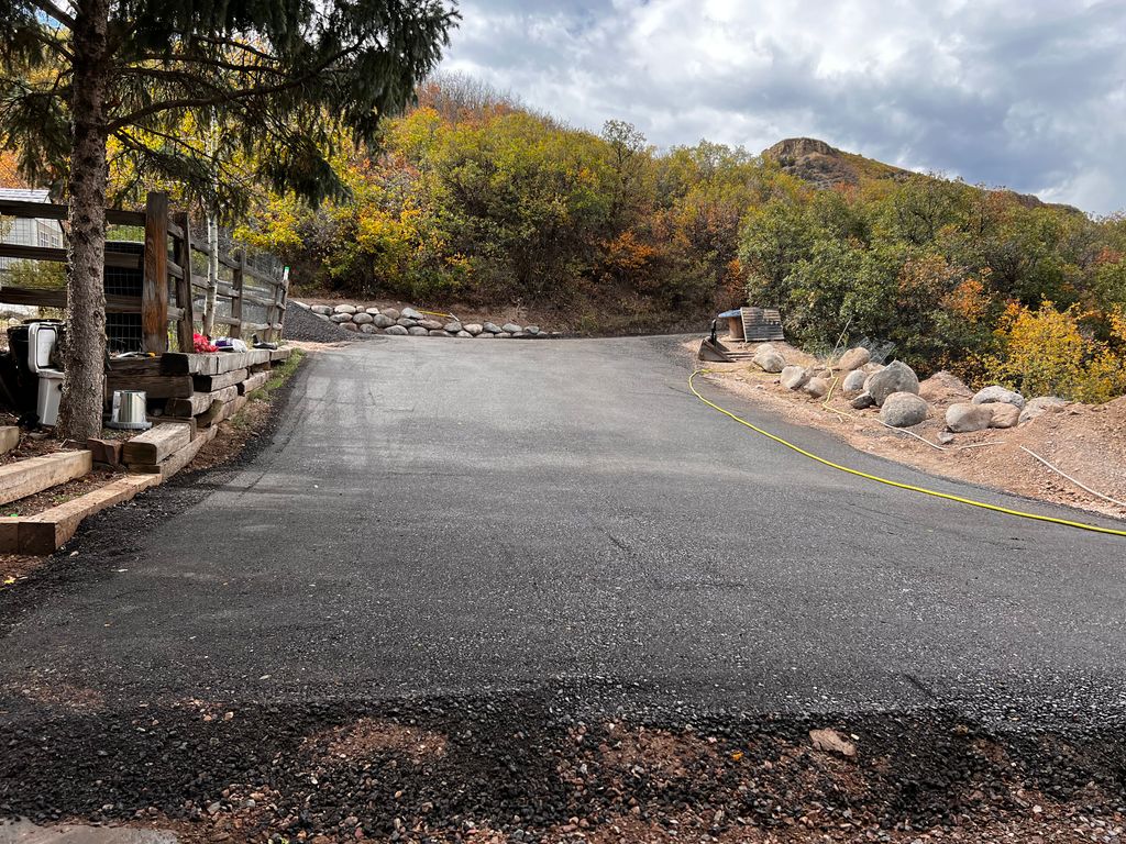 drive way we did black base on