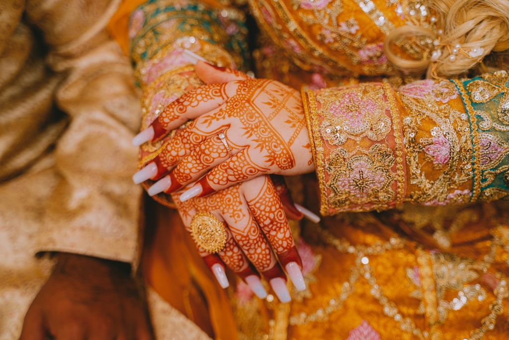 Overnight Bridal henna design stain 