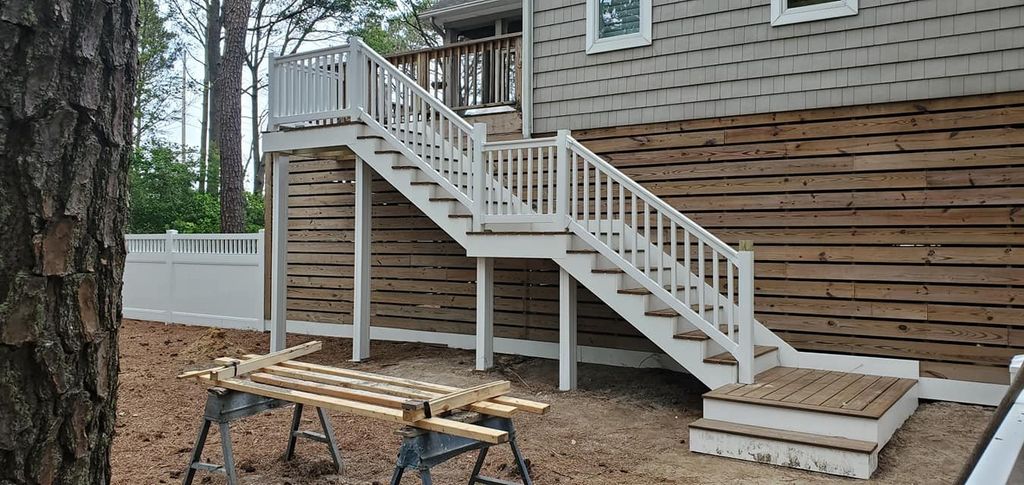 new staircase for a back entrance to the beach hou