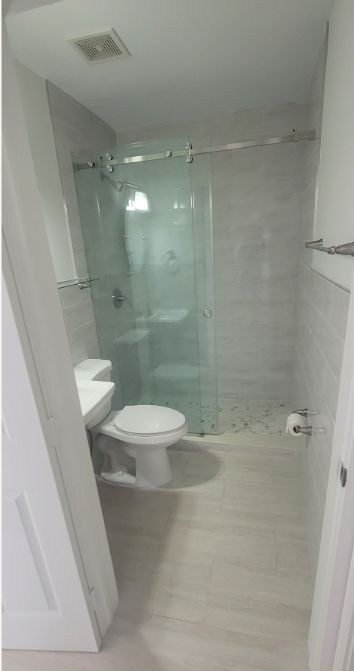 Bathroom remodel tub to shower