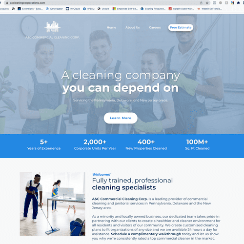 Commercial Cleaning Website & Logo Design