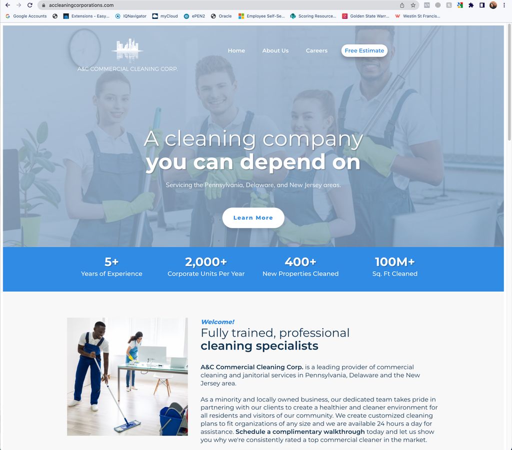 Commercial Cleaning Website & Logo Design