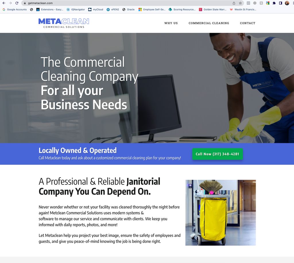 Commercial Cleaning Website & Logo Design