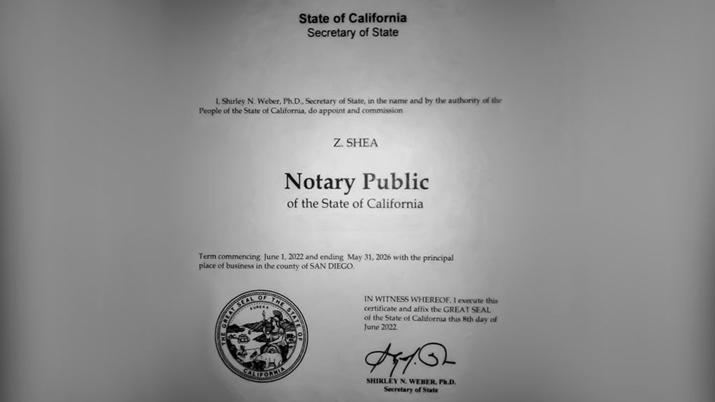 Zara's Notary Commission