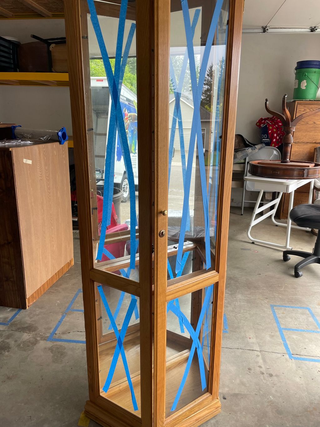 Reinforce glass with tape