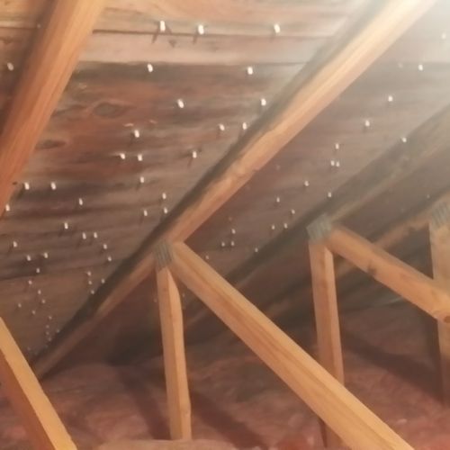 Frost in attic causing mold