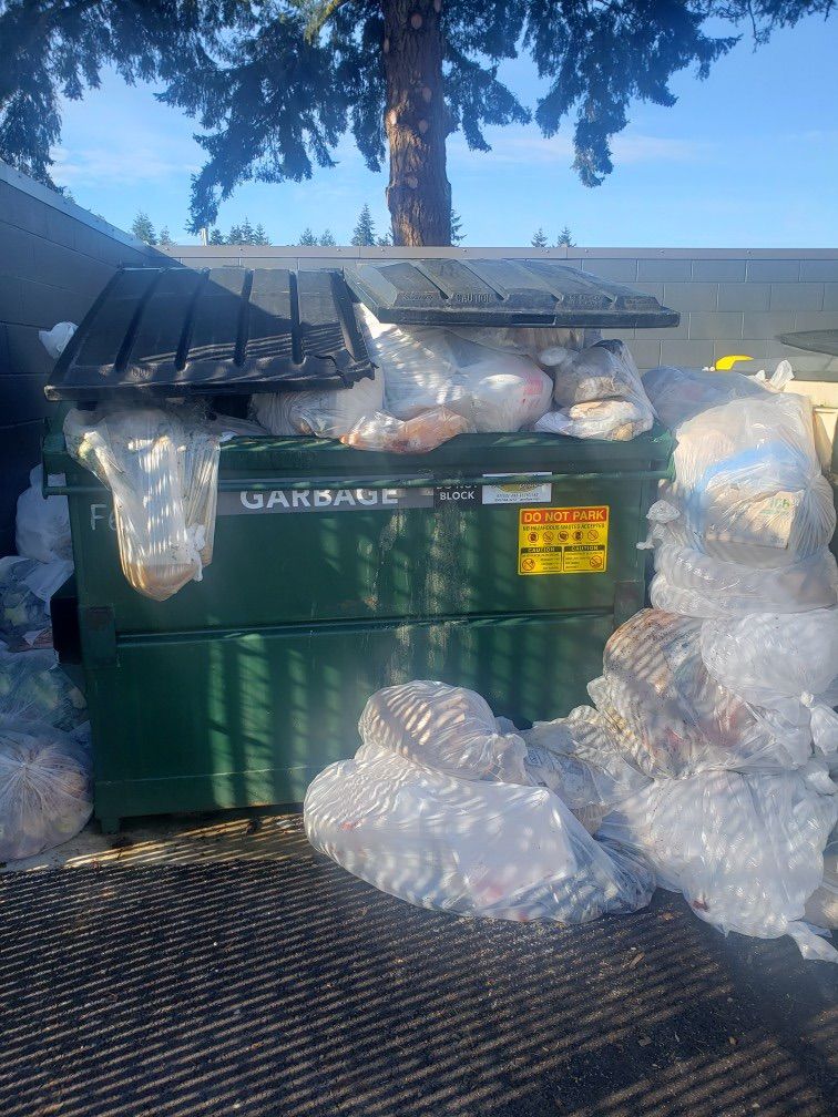 Before commercial dumpster clean up