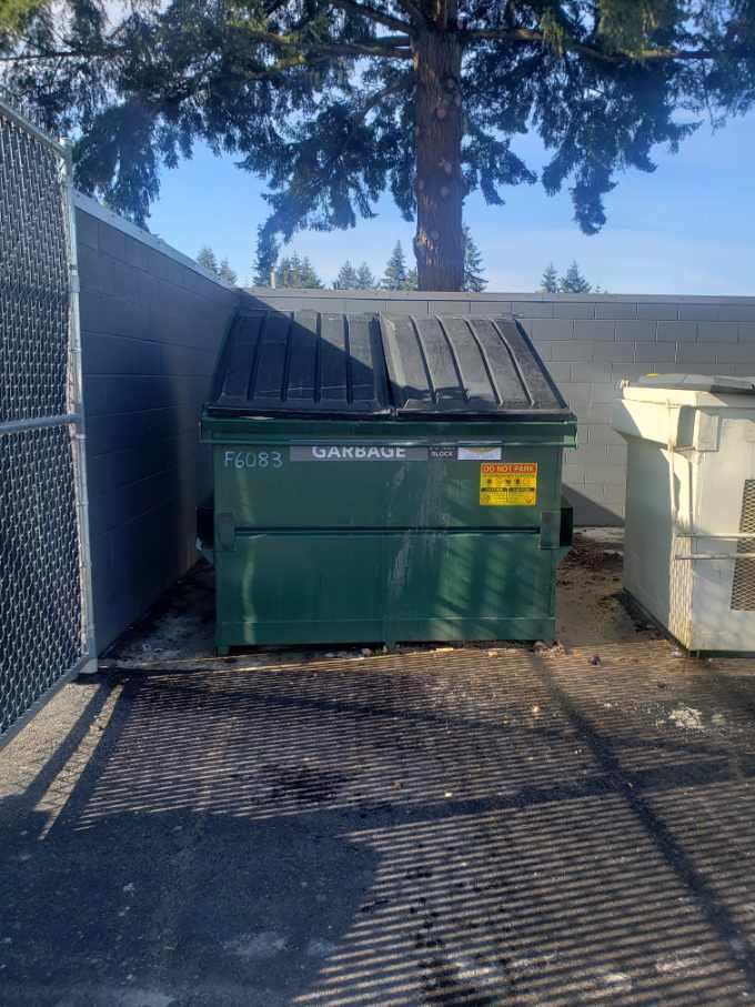 After commercial dumpster clean up