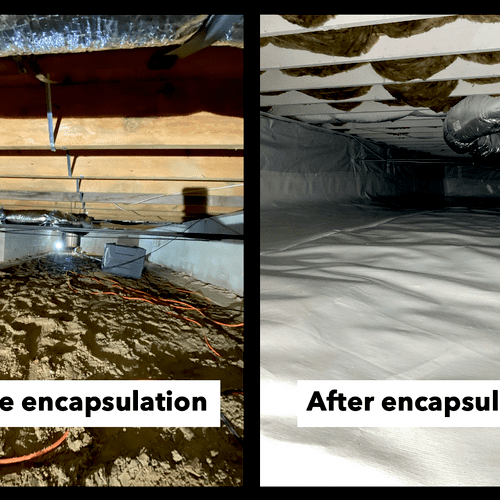 Encapsulate your crawlspace to keep ground water o