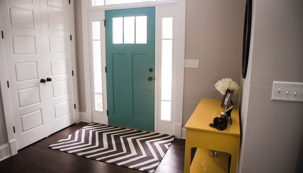 clean entryway and front door