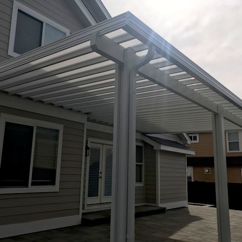 Polycarbonate Patio Cover with Aluminum Frame