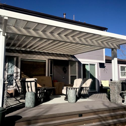Polycarbonate Patio Cover over Aluminum Framing an