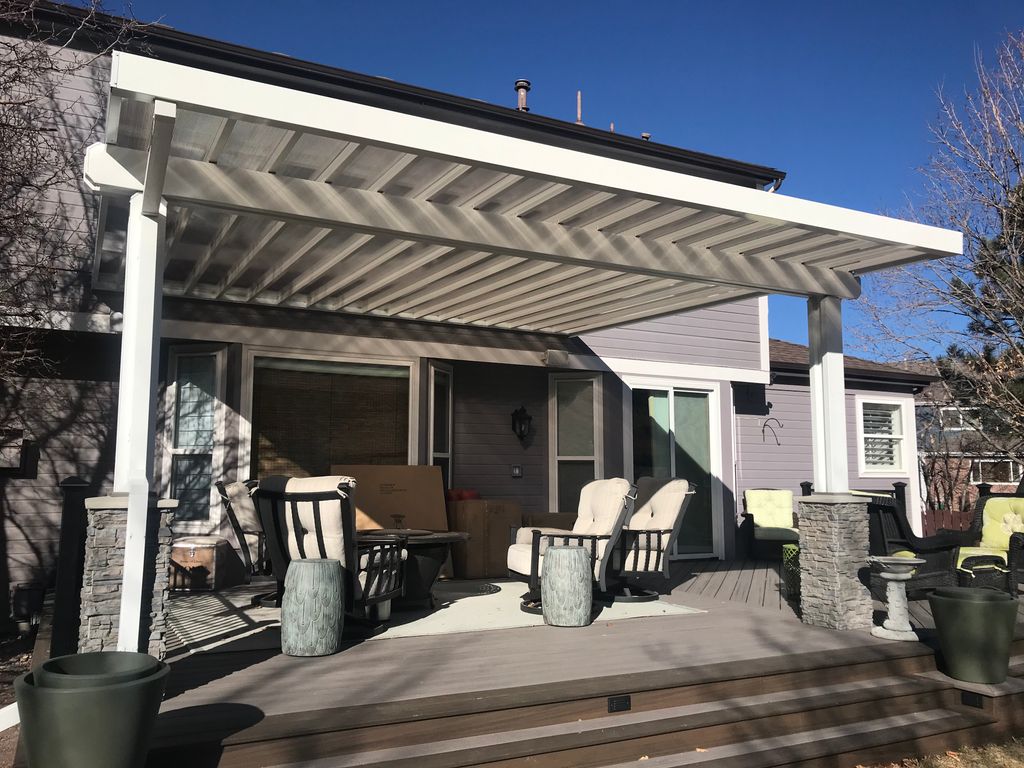 Polycarbonate Patio Cover over Aluminum Framing an