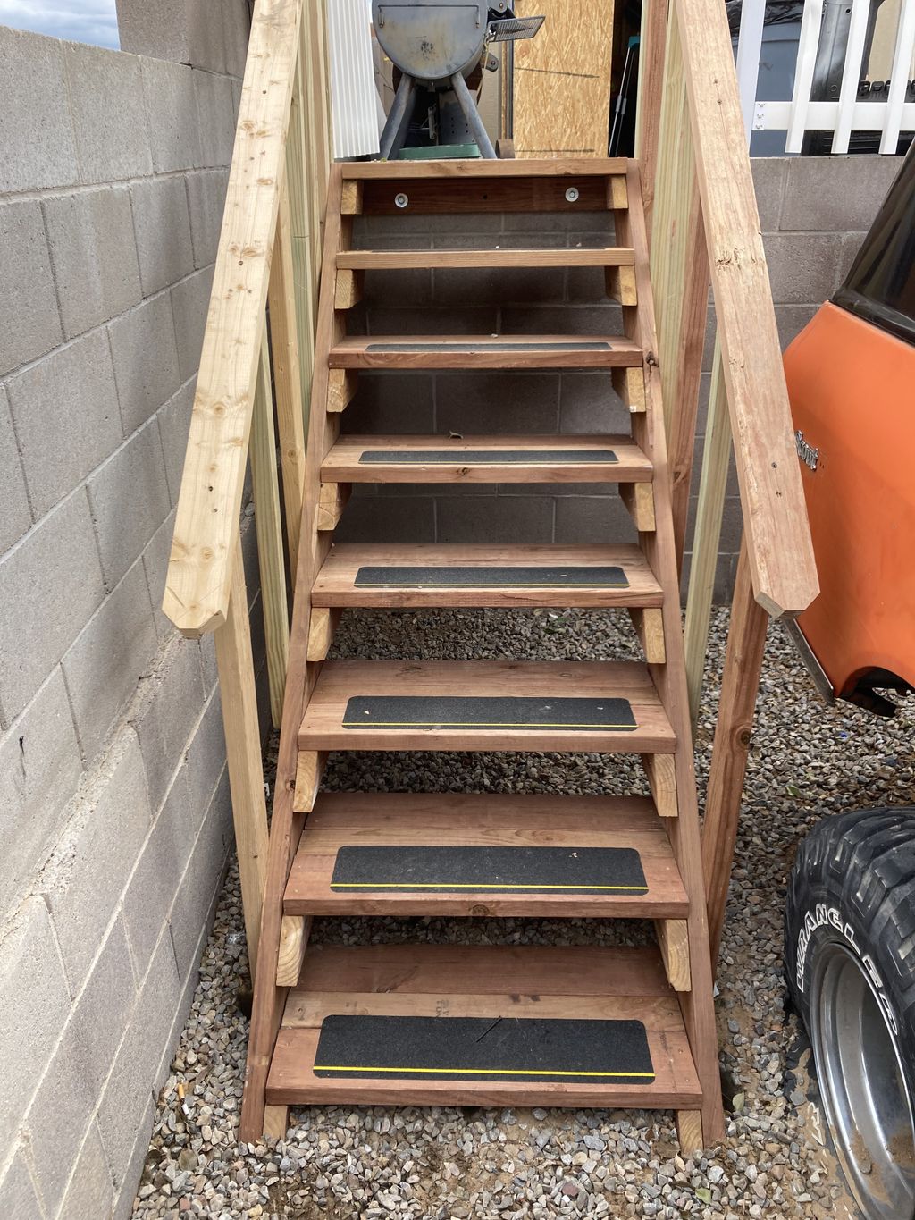 New outdoor stair case