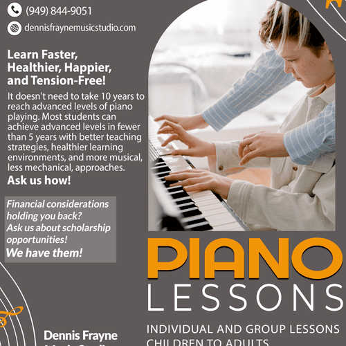 Piano lessons the healthy way.