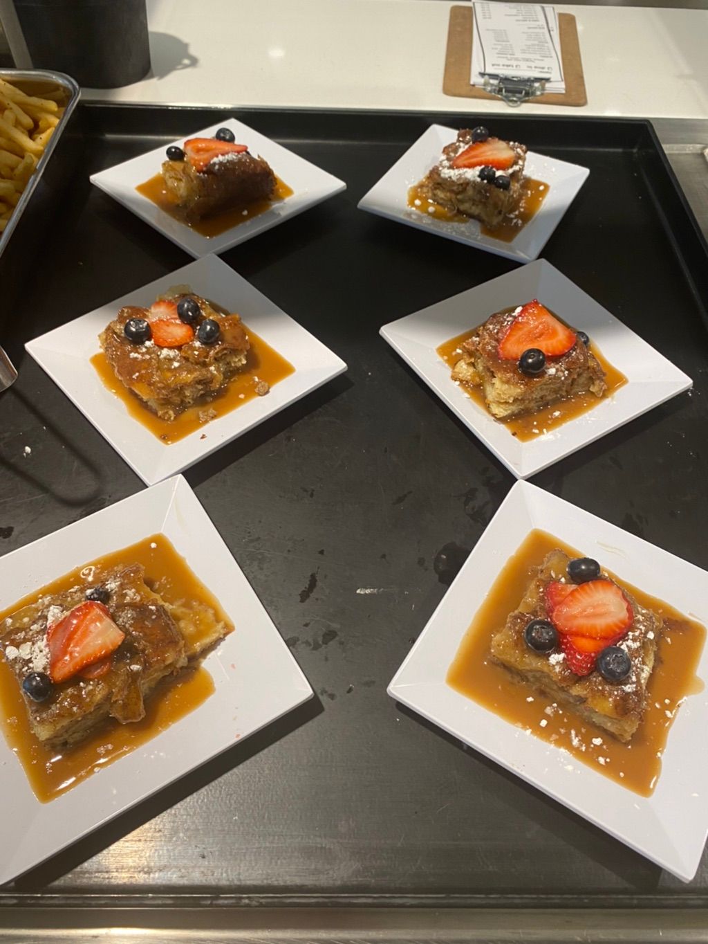 Croissant bread pudding w bourbon caramel sauce an