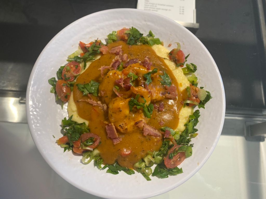 Louisiana style shrimp and polenta w/Tasso gravy a