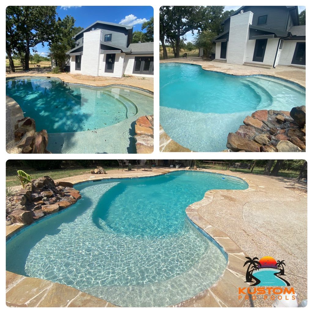 New Aqua Mini Pebble plaster sure sets the tone fo