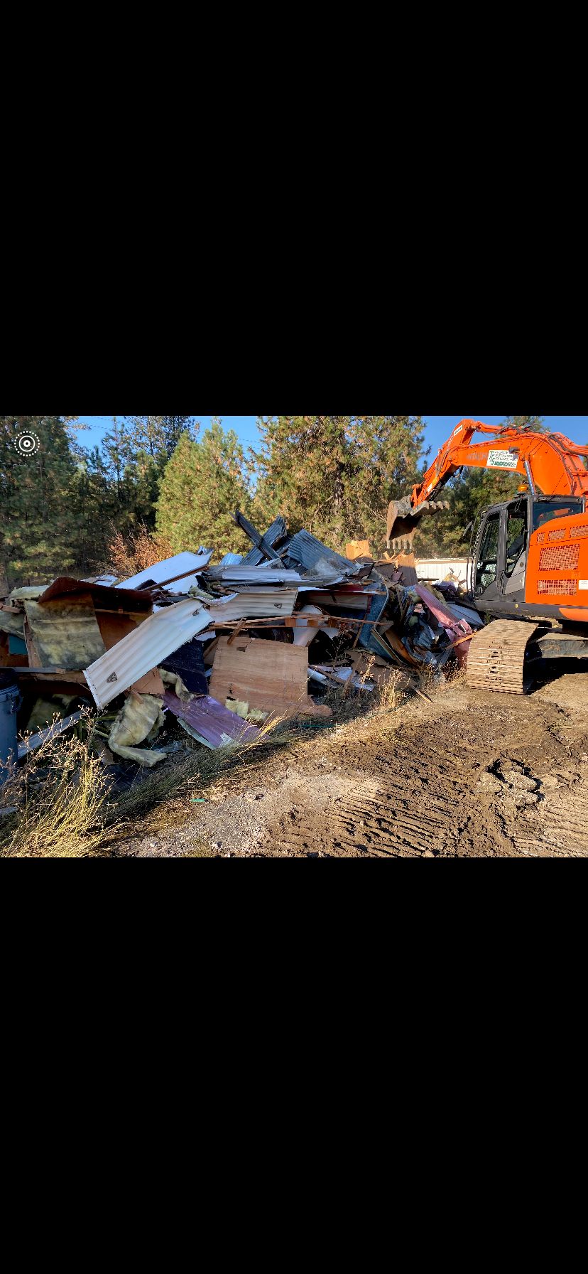 Mobile home demolition