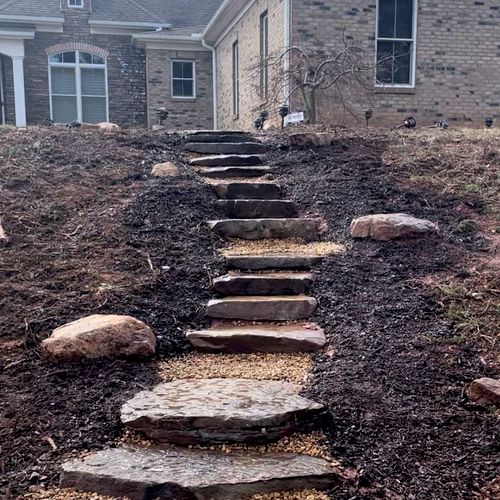 Natural stone steps (project in progress not compl