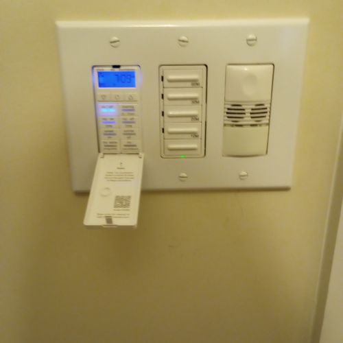 Timer Switch Installed in Old Switch plates