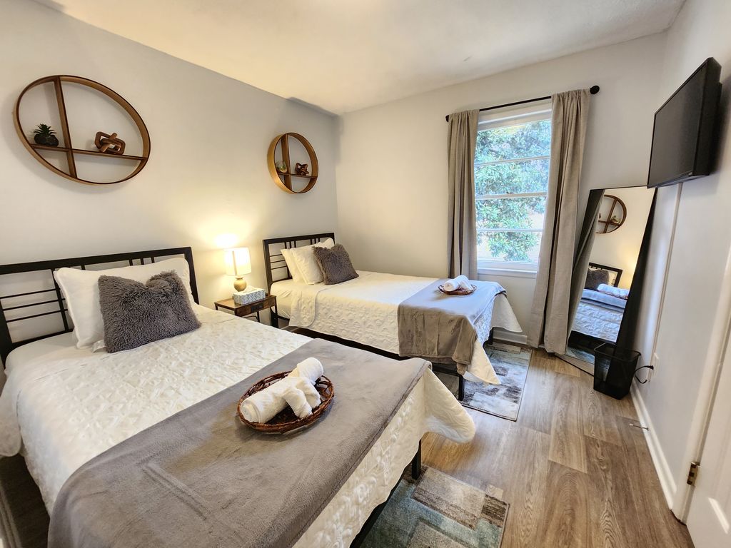 The finishing results of the first bedroom.