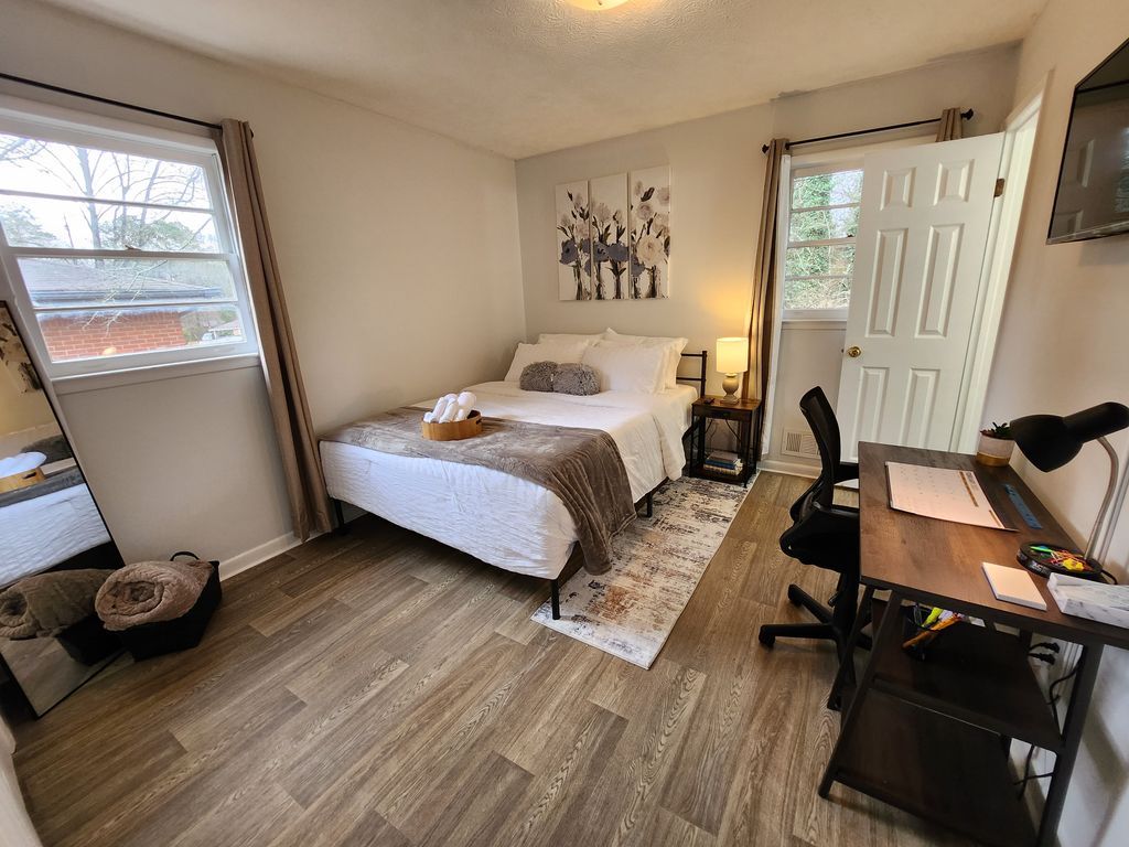 The master bedroom after refurnishing.