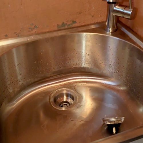 sink replacement & install a Bosch 4 gallon water 