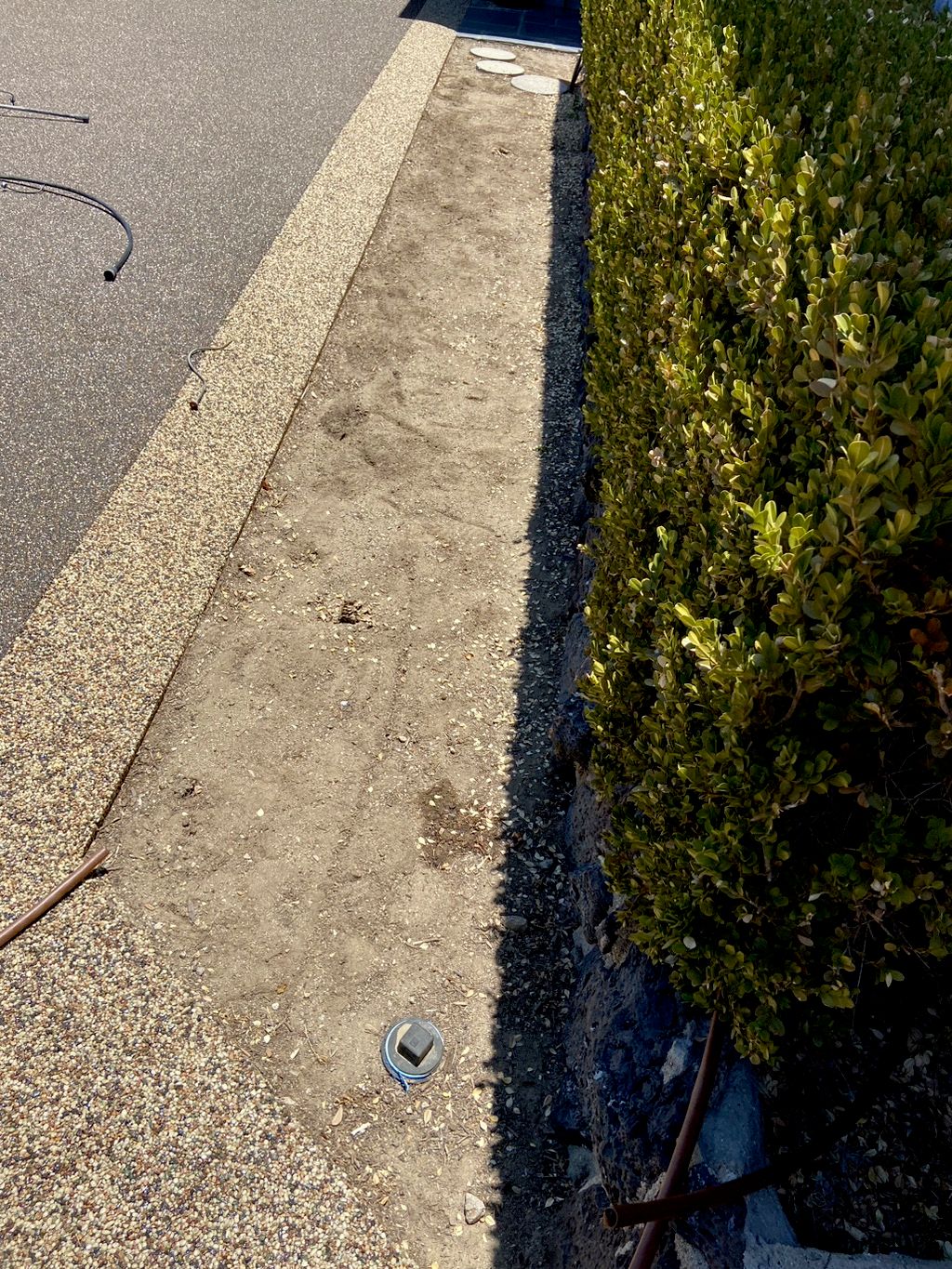 Before installing new mini sprinklers/drip.