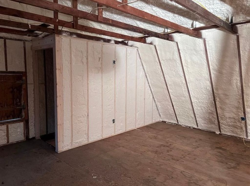 Clean finished spray foam room!