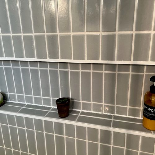Ben is really great at bathroom tile repair! 

My 
